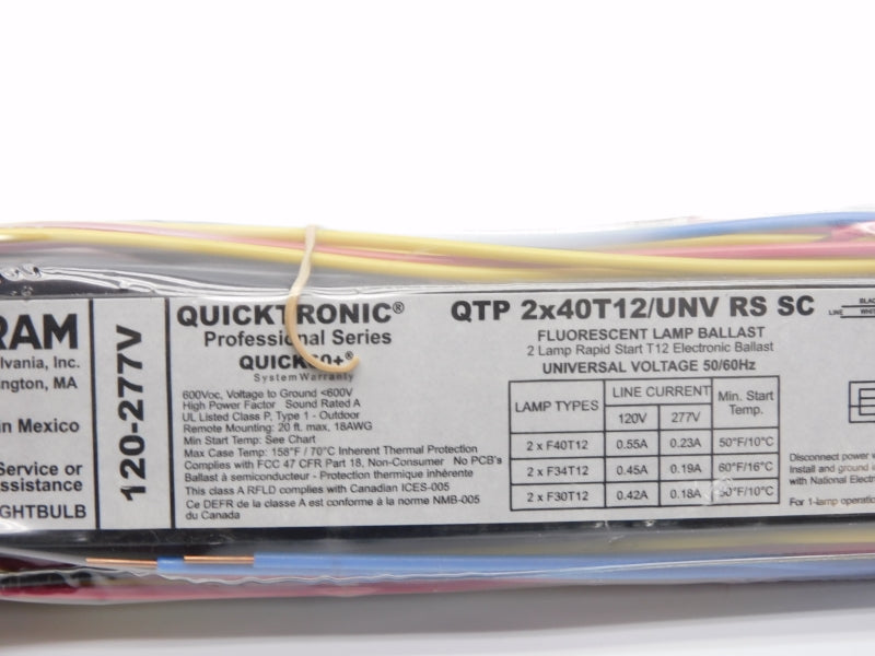 OSRAM QTP2X40T12/UNVRSSC 120-277V 0.23A NSMP