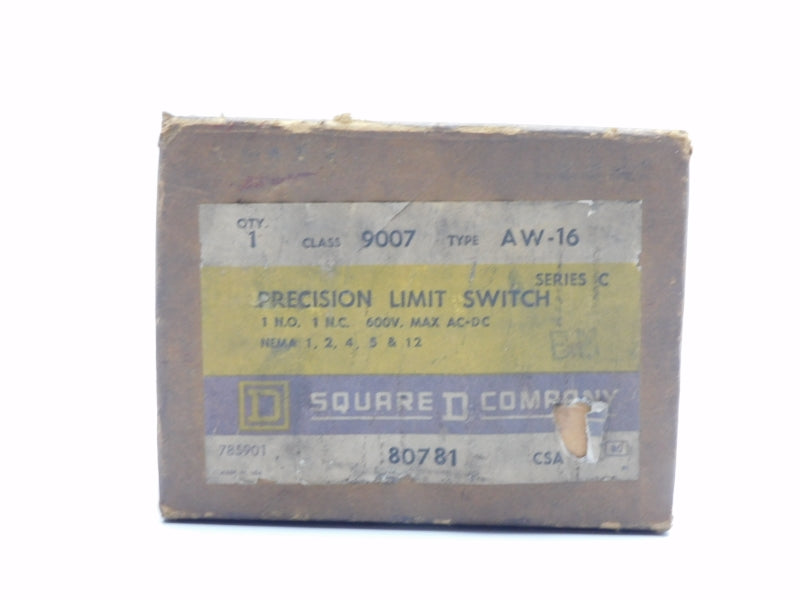 SQUARE D 9007AW16 SER. C 600VAC/DC NSMP