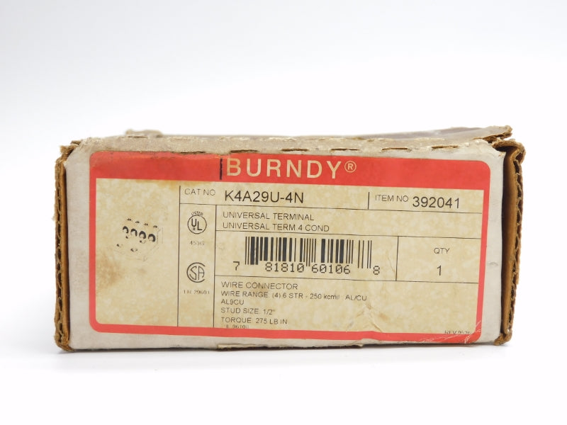 BURNDY K4A29U-4N 392041 NSMP