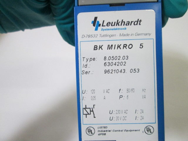 LEUKHARDT TIME DELAY RELAY 8.0502.03 *NEW NO BOX*