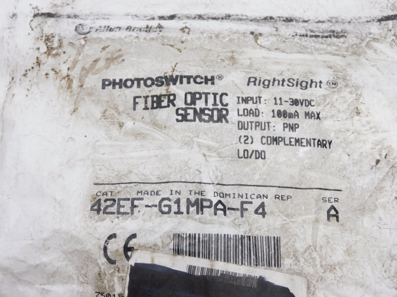 ALLEN BRADLEY 42EF-G1MPA-F4 SER. A 11-30VDC NSMP