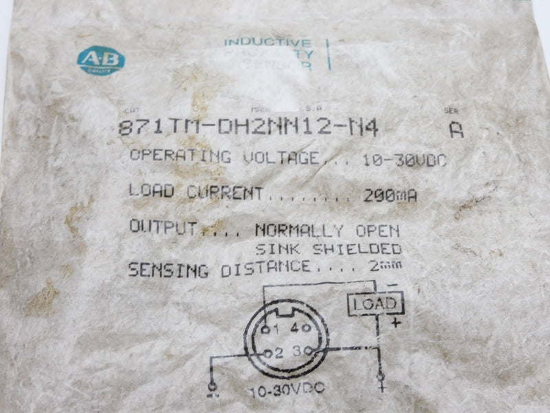 ALLEN BRADLEY 871TM-DH2NN12-N4 SER. A 10-30VDC NSMP