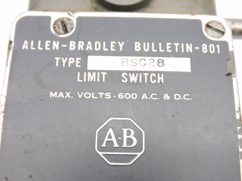 ALLEN BRADLEY 801BSC28 600VAC/DC UNMP