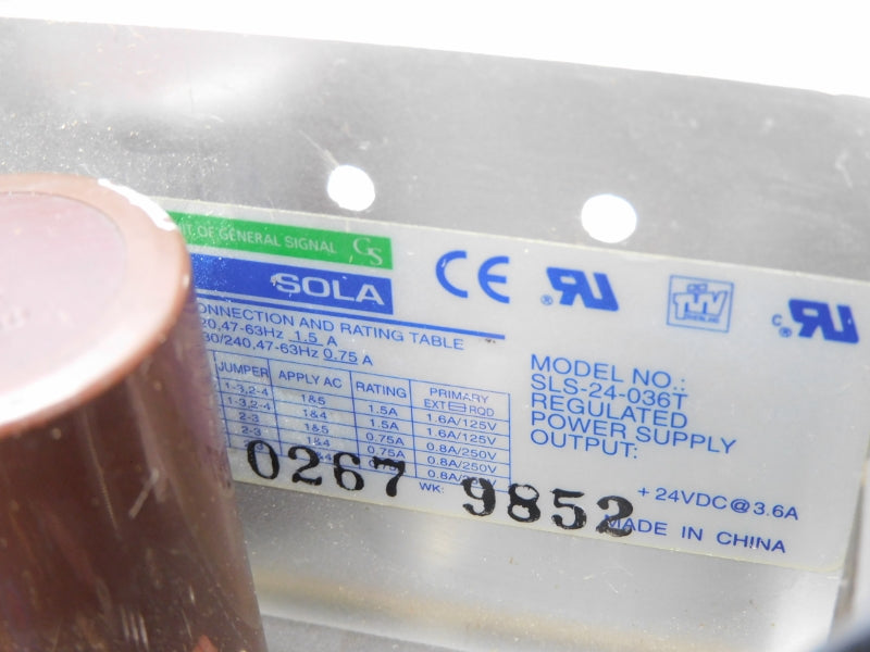 SOLA SLS-24-036T 240V 0.75A UNMP