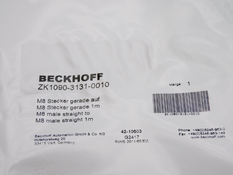 BECKHOFF ZK1090-3131-0010 1M NSMP