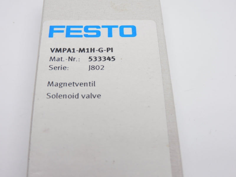 FESTO VMPA1-M1H-G-PI 533345 SER. J802 15VDC NSMP
