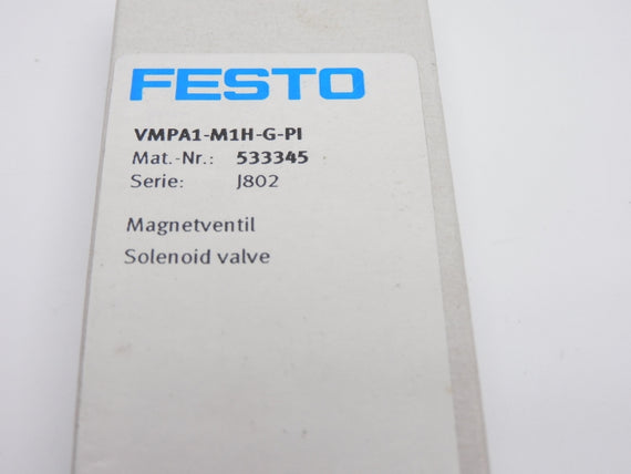 FESTO VMPA1-M1H-G-PI 533345 SER. J802 15VDC NSMP