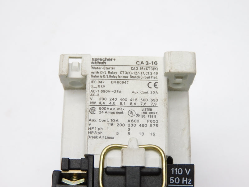 SPRECHER+SCHUH CA3-16-10 110/127V 25A NSNP
