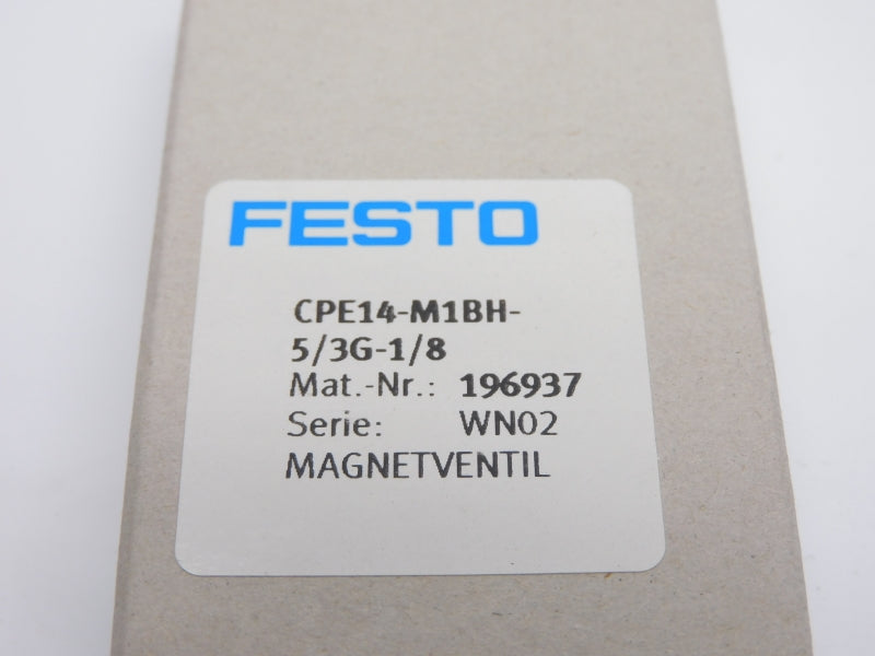 FESTO CPE14-M1BH-5/3G-1/8 196937 SER. WN02 24VDC NSMP