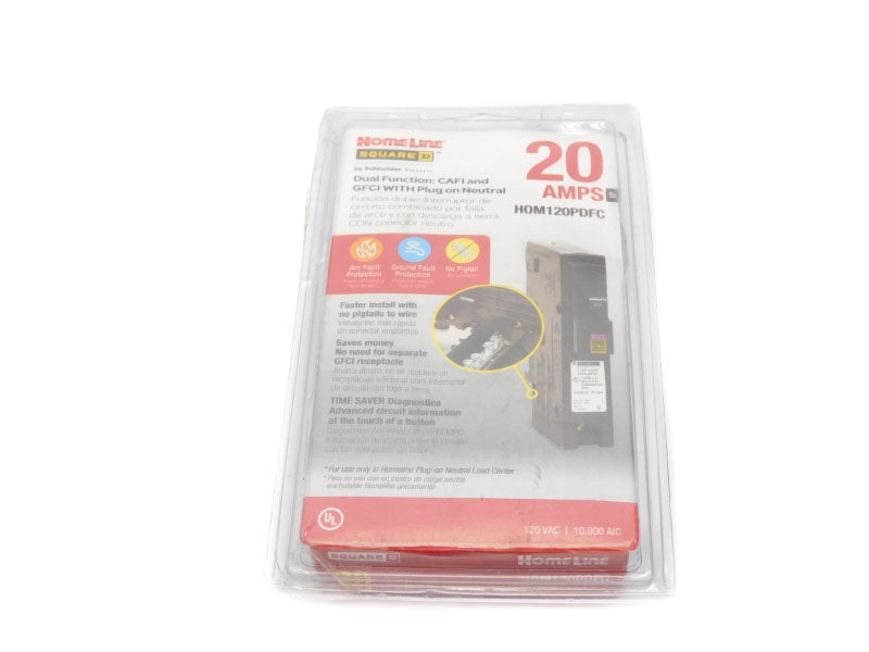 SQUARE D HOM120PDFC 120VAC 20A NSMP