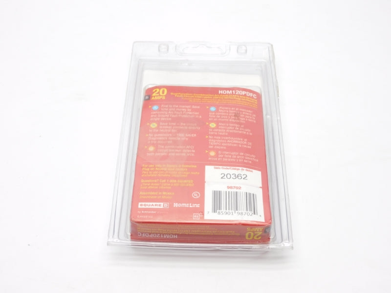 SQUARE D HOM120PDFC 120VAC 20A NSMP