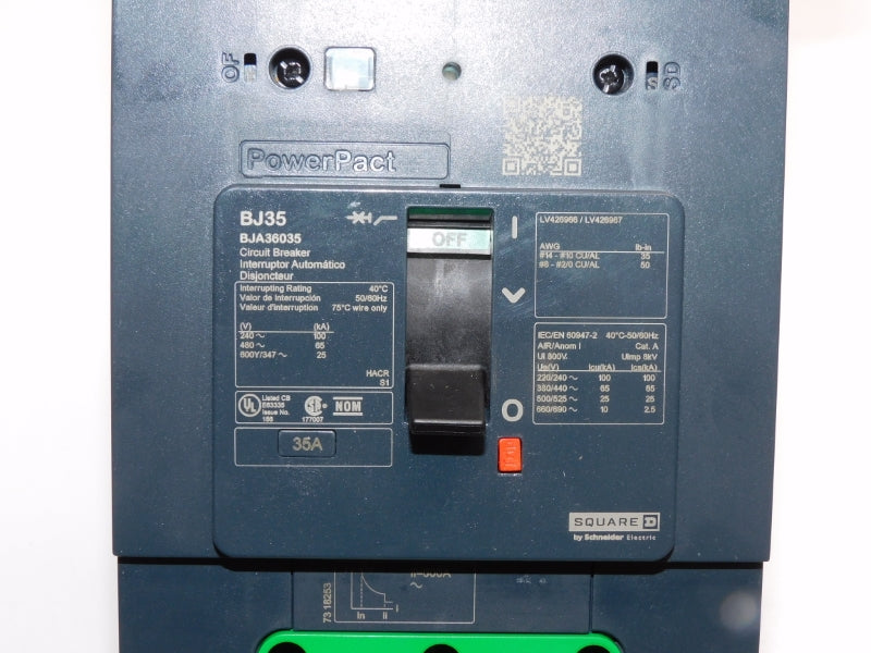 SQUARE D BJA36035 480V 35A UNMP