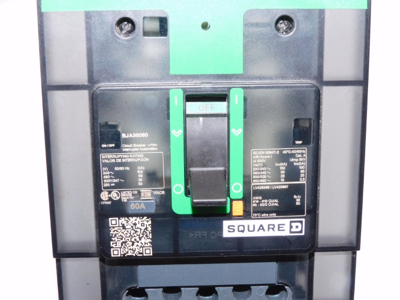SQUARE D BJA36060 480V 60A UNMP