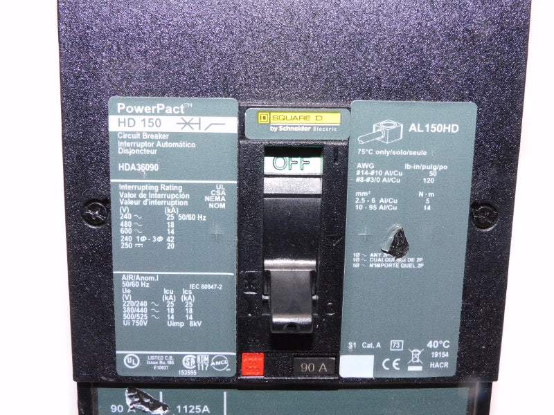 SQUARE D HDA36090 600V 90A NSNP