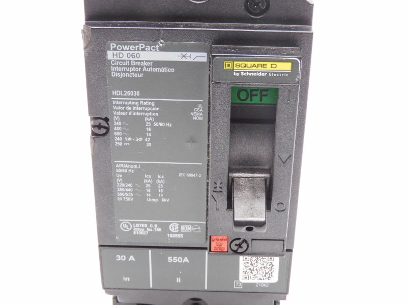 SQUARE D HDL26030 600V 30A (AS PICTURED) NSNP