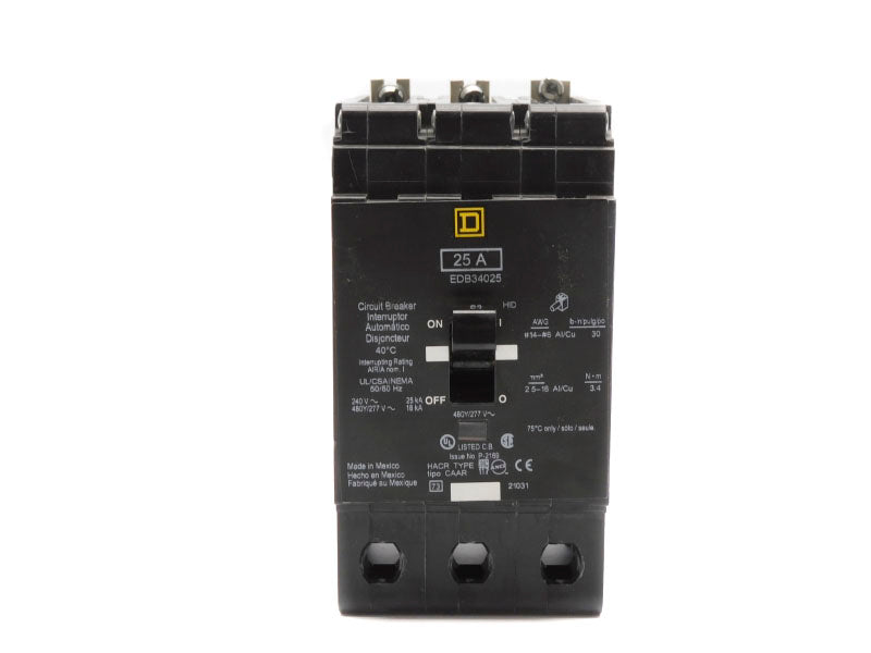 SQUARE D EDB34025 277V 25A UNMP
