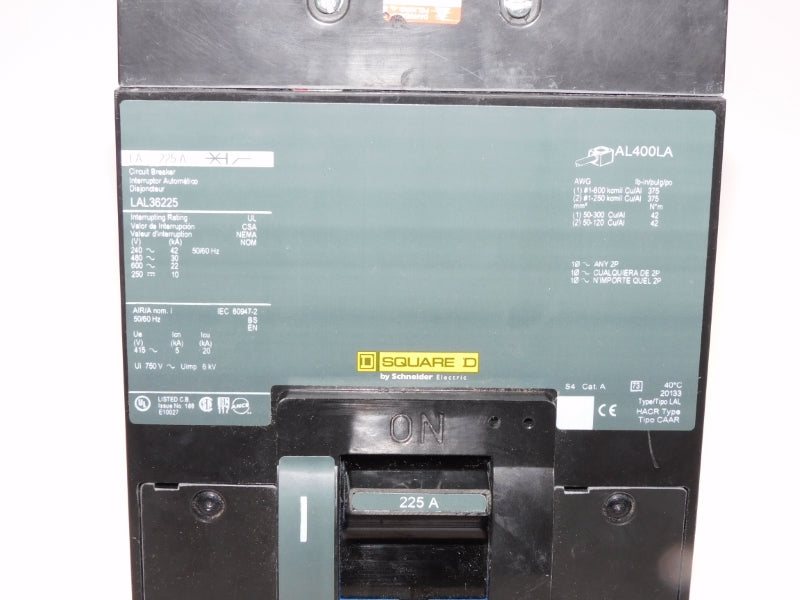SQUARE D LAL36225 600V 225A (GREEN) NSNP