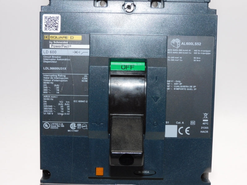 SQUARE D LDL36600U31X 600V 600A NSNP