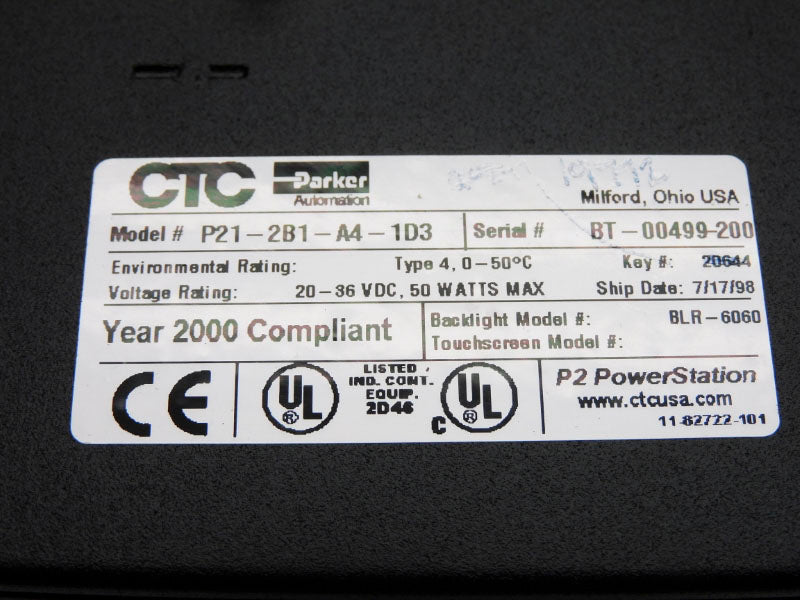 PARKER P21-2B1-A4-1D3 20-36VDC (AS PICTURED) UNMP