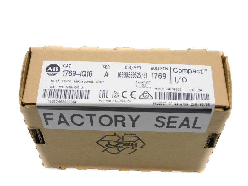 ALLEN BRADLEY 1769-IQ16 SER. A 24VDC F/W 3.1 DATE: 2016 NSFS
