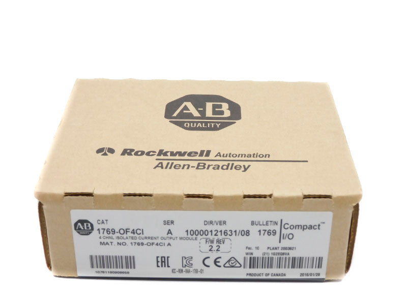 ALLEN BRADLEY 1769-OF4CI SER. A F/W 2.2 DATE: 2016 NSFS