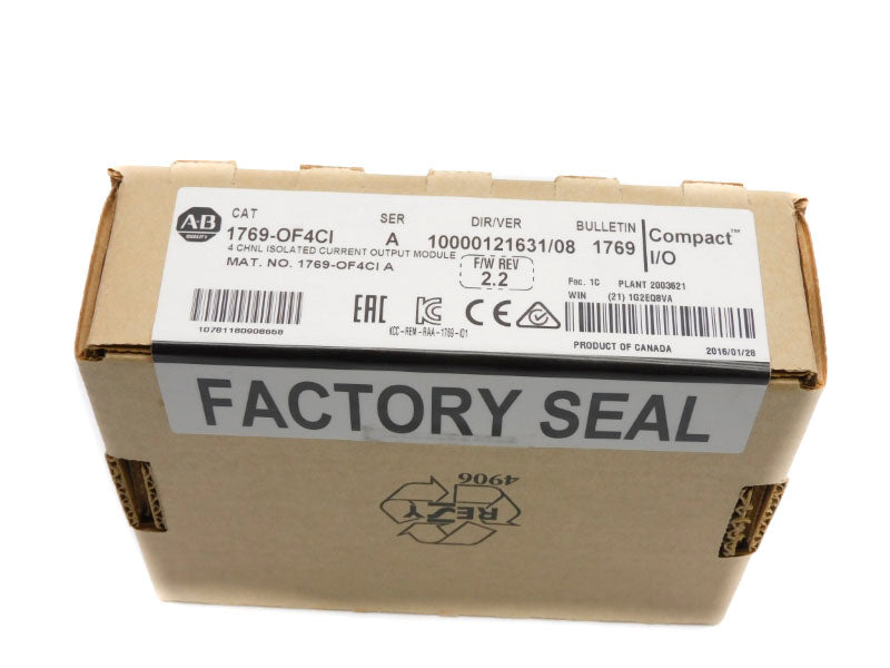 ALLEN BRADLEY 1769-OF4CI SER. A F/W 2.2 DATE: 2016 NSFS