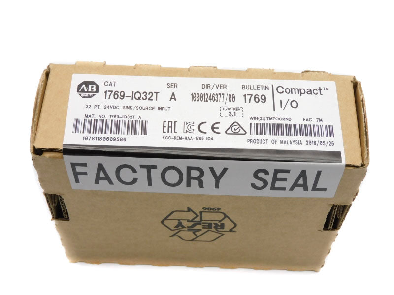 ALLEN BRADLEY 1769-IQ32T SER. A 24VDC F/W 3.1 DATE: 2016 NSFS