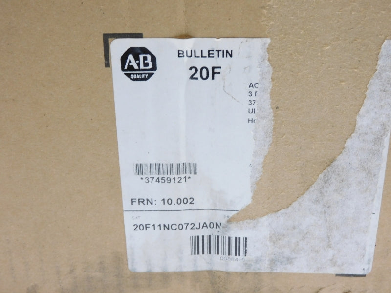 ALLEN BRADLEY 20F11NC072JA0NNNNN SER. A 432-528V 70.5A F/W 10.002 NSMP