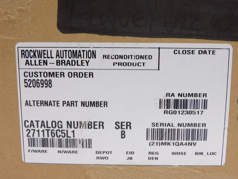 ALLEN BRADLEY 2711-T6C5L1X SER. B 24VDC F/W 4.43 REMAN