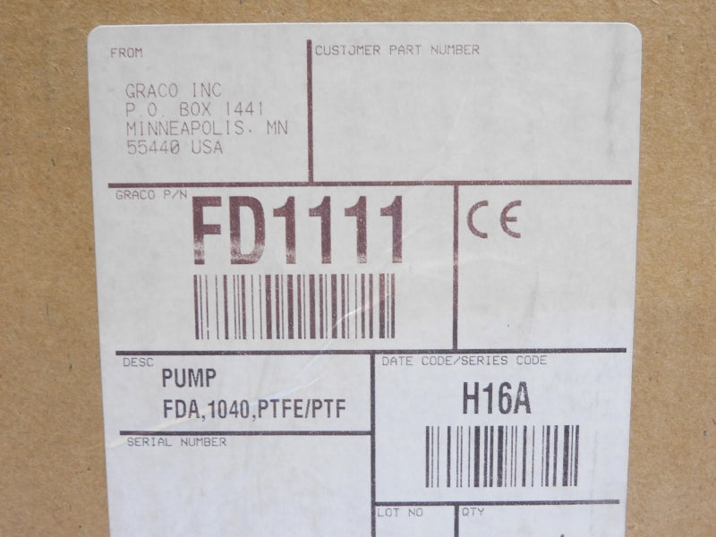 GRACO FD1111 SER. 29H16A 8.2PSI NSMP