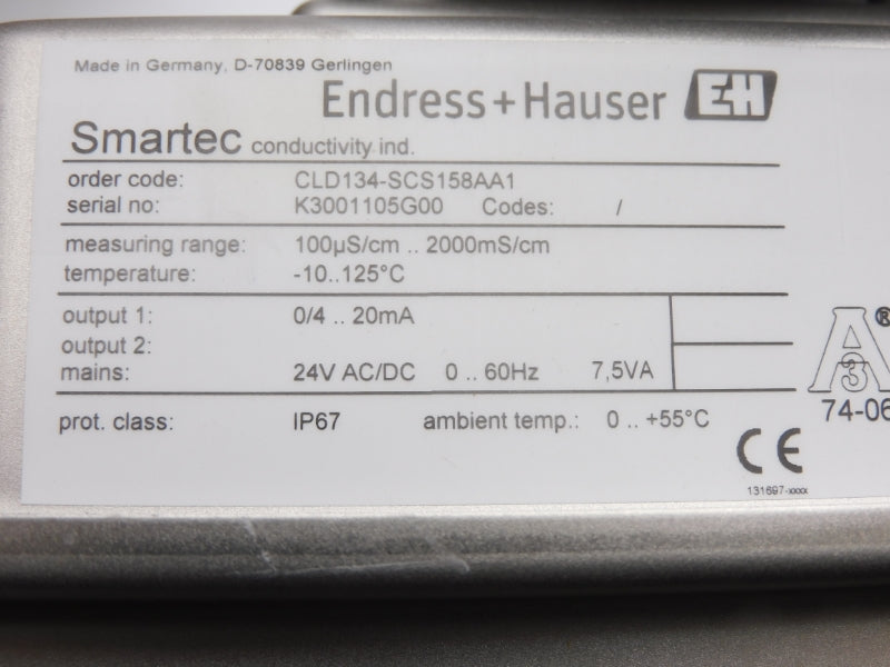 ENDRESS+HAUSER CLD134-SCS158AA1 24VAC/DC NSMP