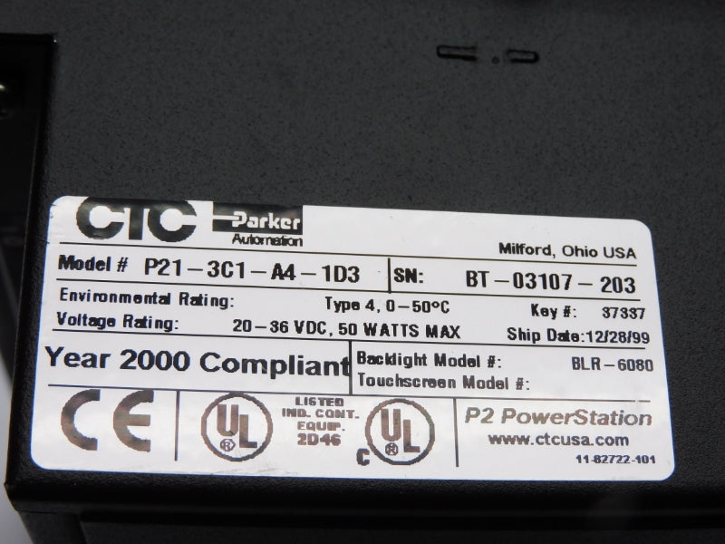 PARKER P21-3C1-A4-1D3 20-36VDC UNMP