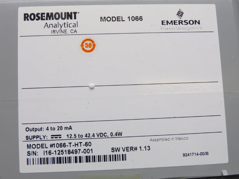 ROSEMOUNT 1066-T-HT-60 12.5-42.4VDC NSMP