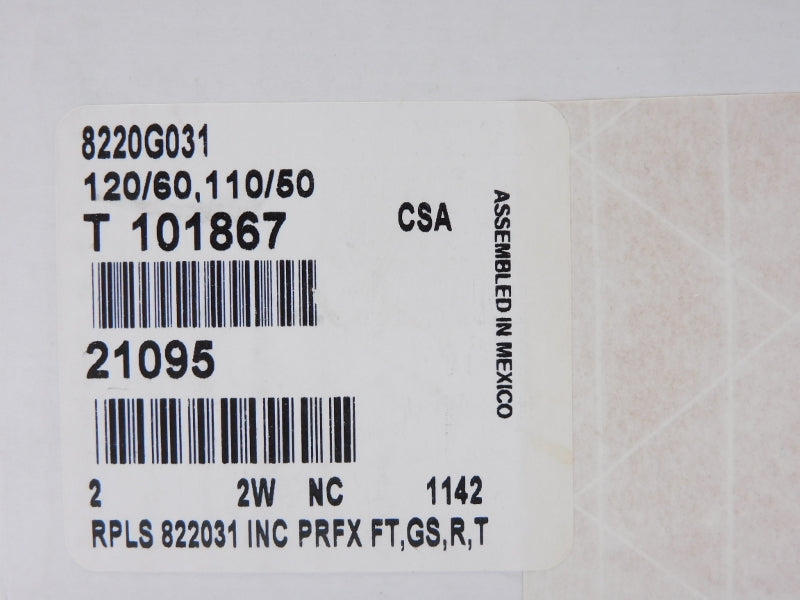 ASCO 8220G031 120/110V NSFS