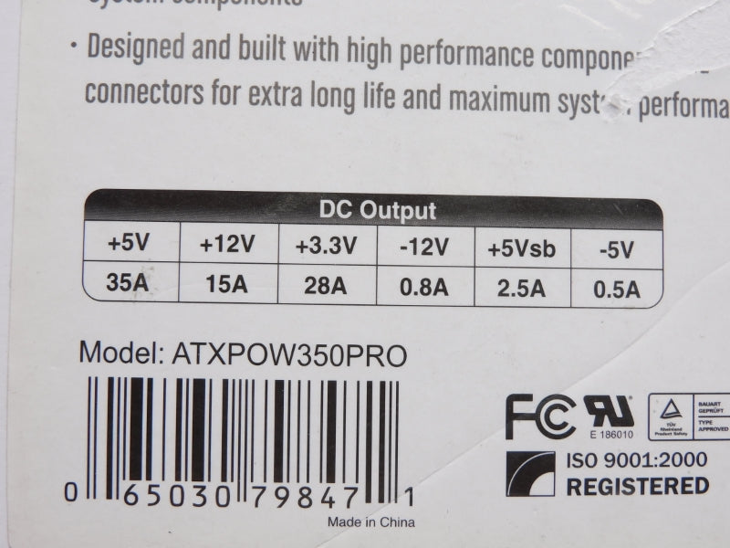 STARTECH ATXPOW350PRO AP-400X 115-230V 8A NSMP
