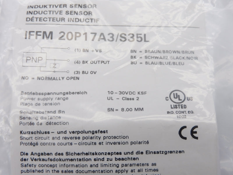 BAUMER ELECTRIC IFFM20P17A3/S35L 10-30VDC NSMP