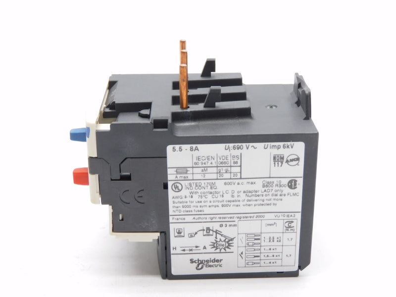 TELEMECANIQUE LRD12 690V 5.5-8A NSMP