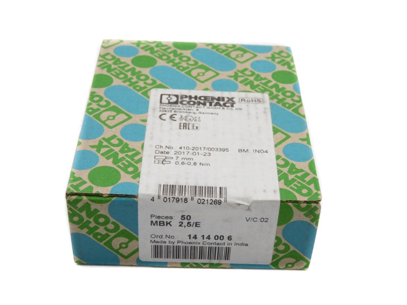 PHOENIX CONTACT MBK2,5/E 1414006 (PKG OF 50) NSFS