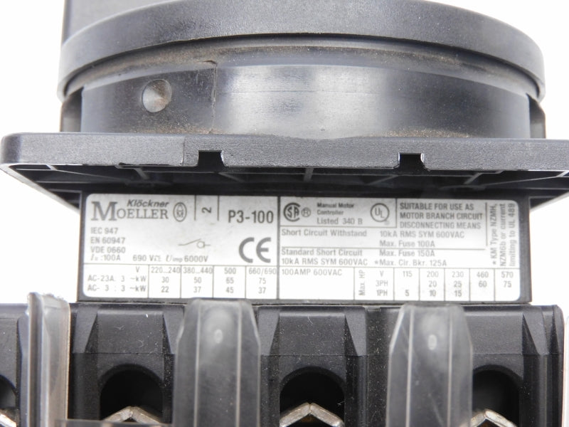 KLOCKNER MOELLER P3-100 690V 100A NSNP