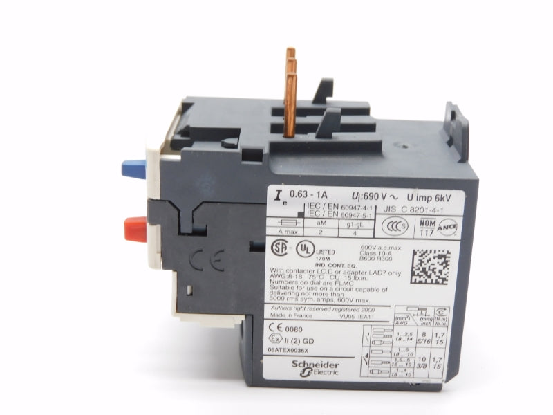 TELEMECANIQUE LRD05 690V 0.63-1A NSMP