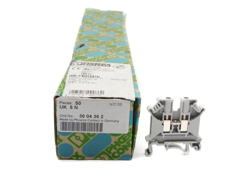 PHOENIX CONTACT UK5N 3004362 600V (PKG OF 50) NSMP