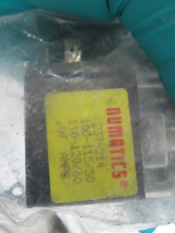 NUMATICS SOLENOID VALVE COIL 237-214 *NEW IN FACTORY BAG*
