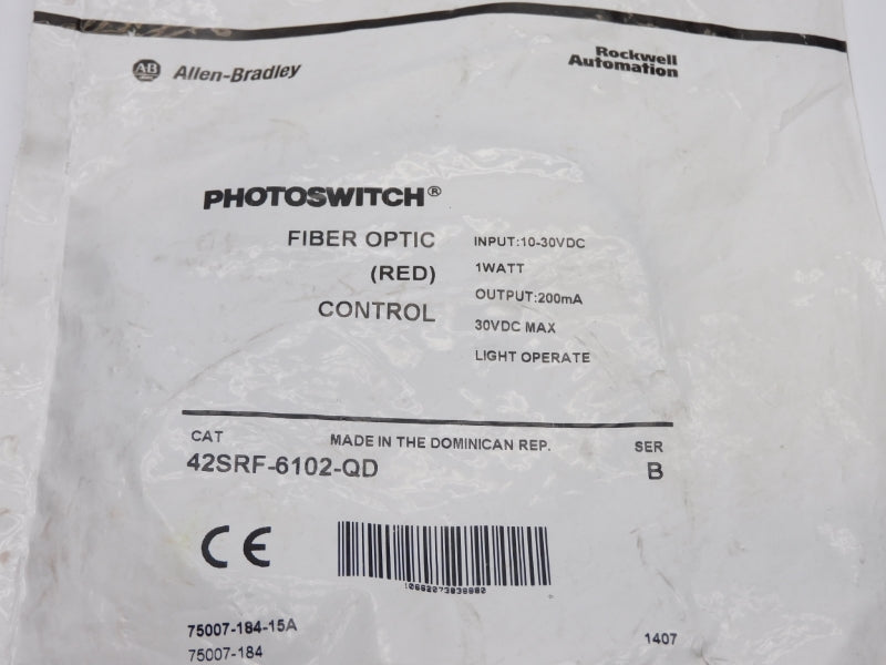 ALLEN BRADLEY 42SRF-6102-QD SER. B 10-30VDC NSMP