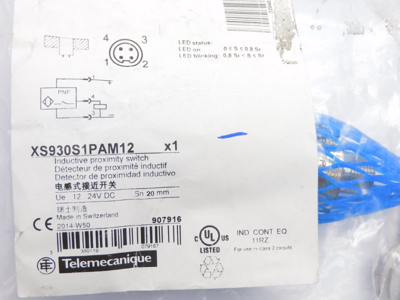 TELEMECANIQUE XS930S1PAM12 12-24VDC NSMP
