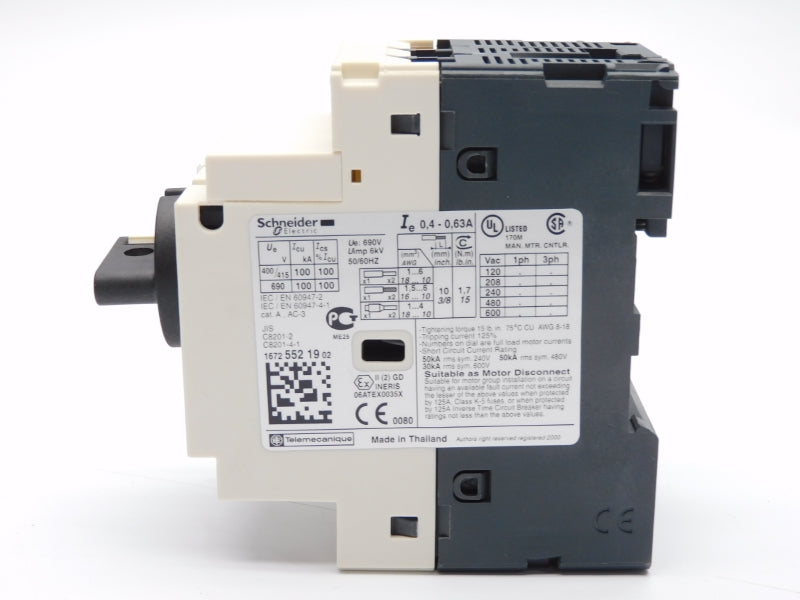 SCHNEIDER ELECTRIC GV2P04 0.40-0.63A NSMP
