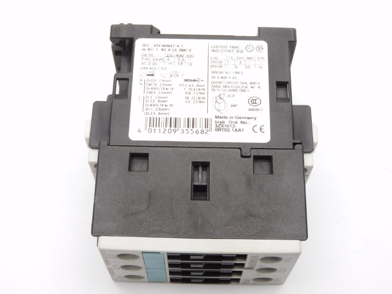 SIEMENS 3RT1025-1AU00 240V 40A NSMP