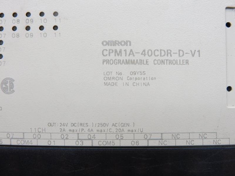 OMRON CPM1A-40CDR-D-V1 24VDC 20A (AS PICTURED) NSNP