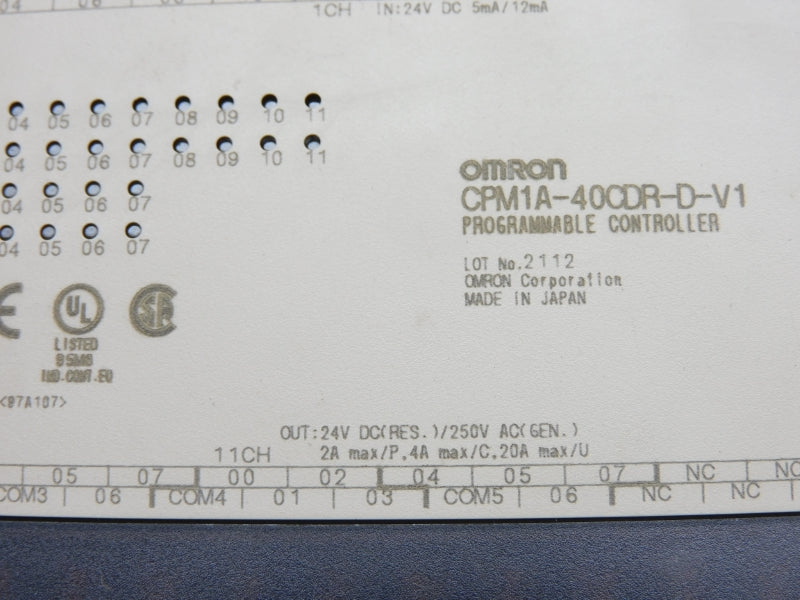 OMRON CPM1A-40CDR-D-V1 24VDC 20A NSNP