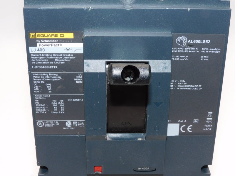 SQUARE D LJP36400U31X 600V 400A (AS PICTURED) NSNP
