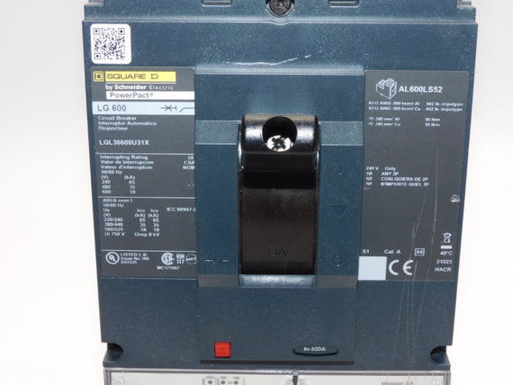SQUARE D LGL36600U31X 600V 600A (AS PICTURED) NSNP